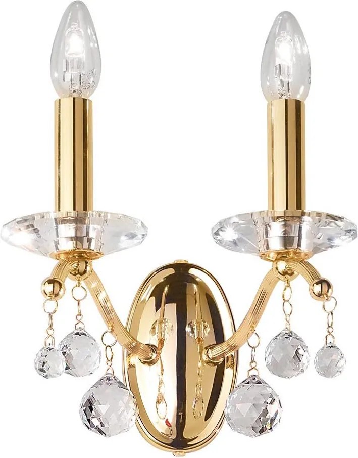 Kolarz 3234.62.3.KoT - Kristály fali lámpa CARMEN 2xE14/60W/230V 24K arany