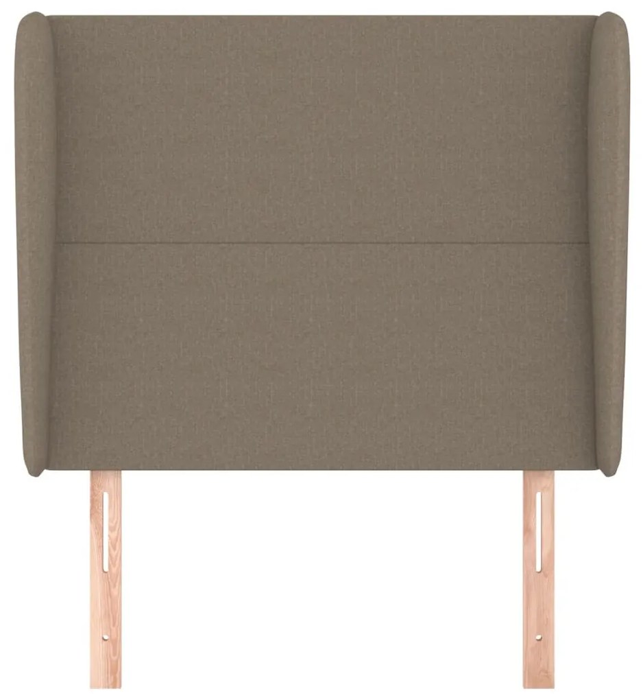 tópszínű szövet fejtámla szárnyakkal 83 x 23 x 118/128 cm