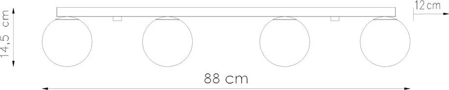 Fehér mennyezeti lámpa üveg búrával ø 12 cm Umerta – Sollux