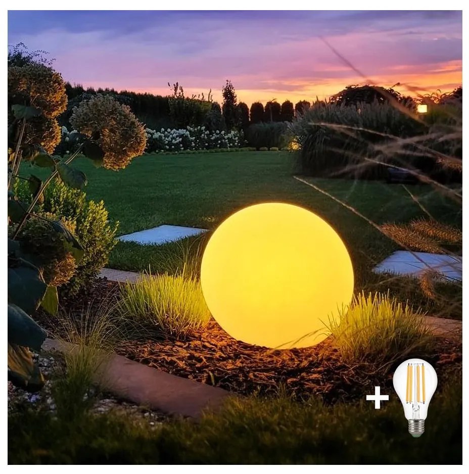 LED Kültéri lámpa GLOBO 1xE27/9W/230V átm. 30 cm IP44