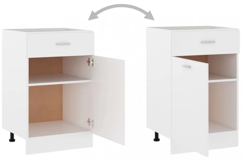 “Lyon” fehér szerelt fa fiókos alsószekrény 50 x 46 x 81,5 cm