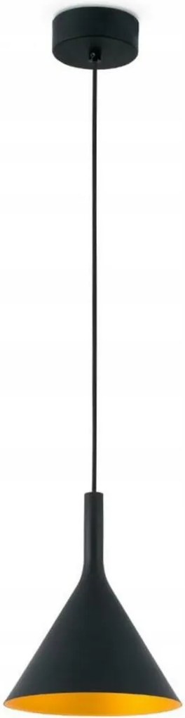 Faro Pam 165 Led függeszték fekete, arany belsővel 11W 900lm 3000K