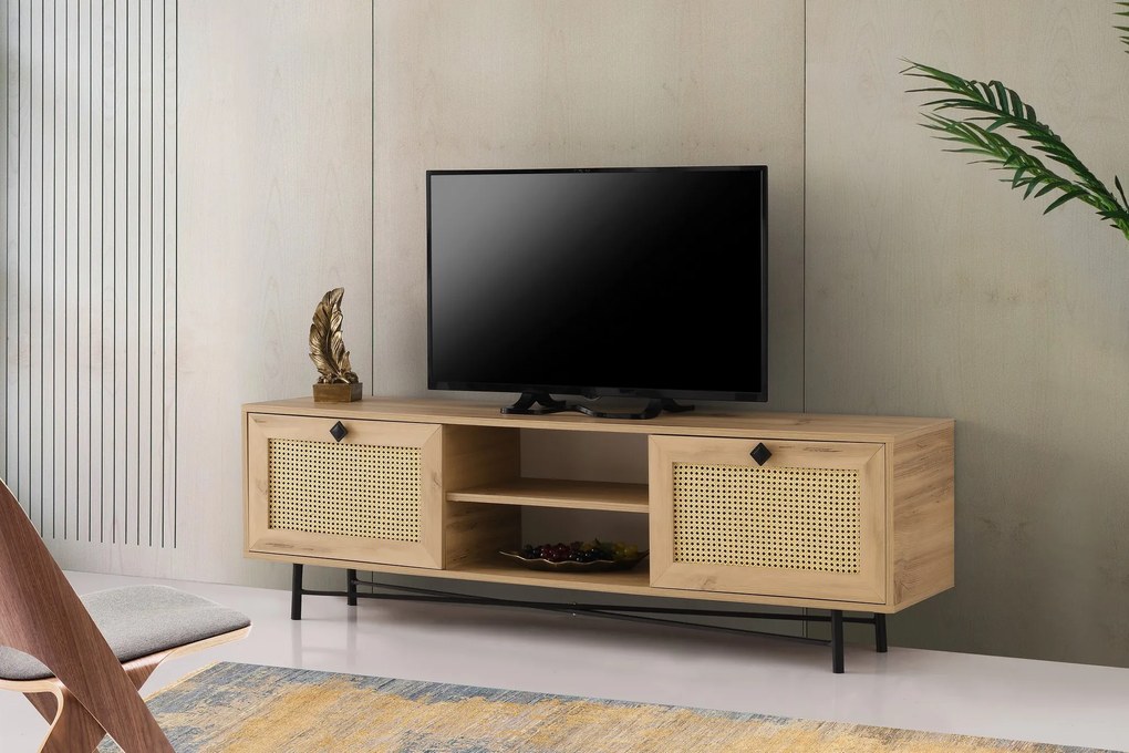 TV asztal/szekrény Bego (tölgy + fekete). 1072300