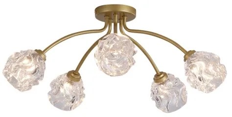 Searchlight 11525-5GO - Felületre szerelhető csillár ASTRAL 5xG9/33W/230V arany