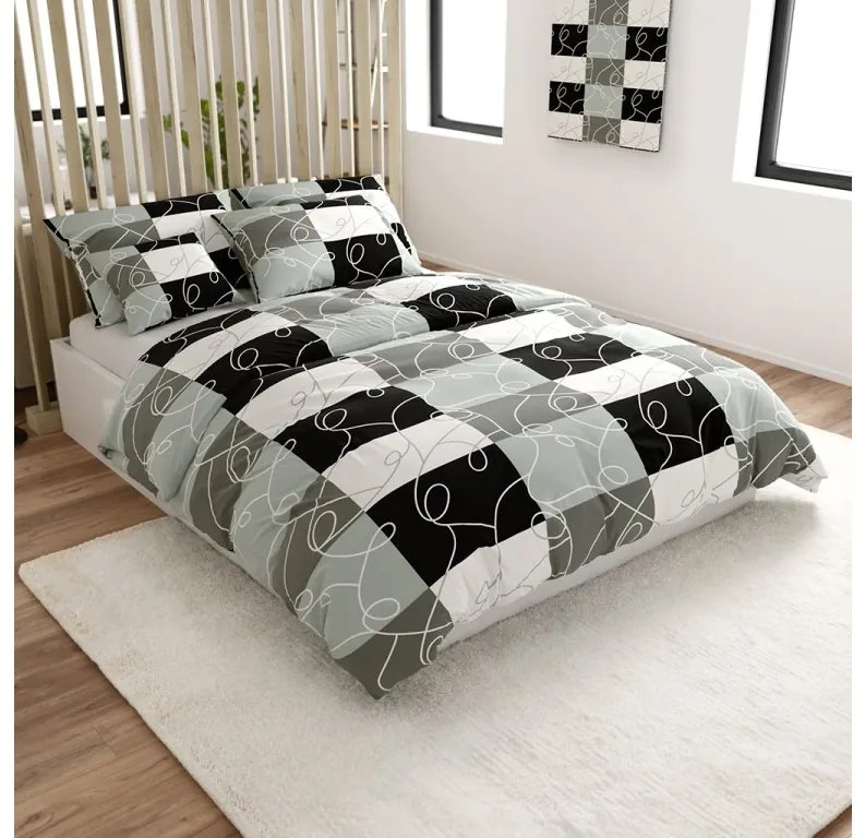 Kasparo blend krepp ágynemű szürke hotel zsebbel Ágyneműhuzat mérete: 70 x 90 cm | 140 x 200 cm