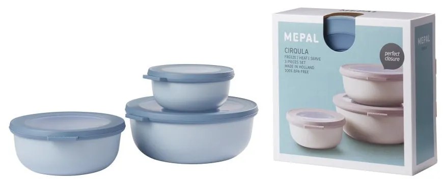 Élelmiszertartó doboz szett 3 db-os Cirqula Nordic – Mepal