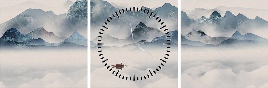 Kép - Kék-hegyi völgy (órával) (90x30 cm)