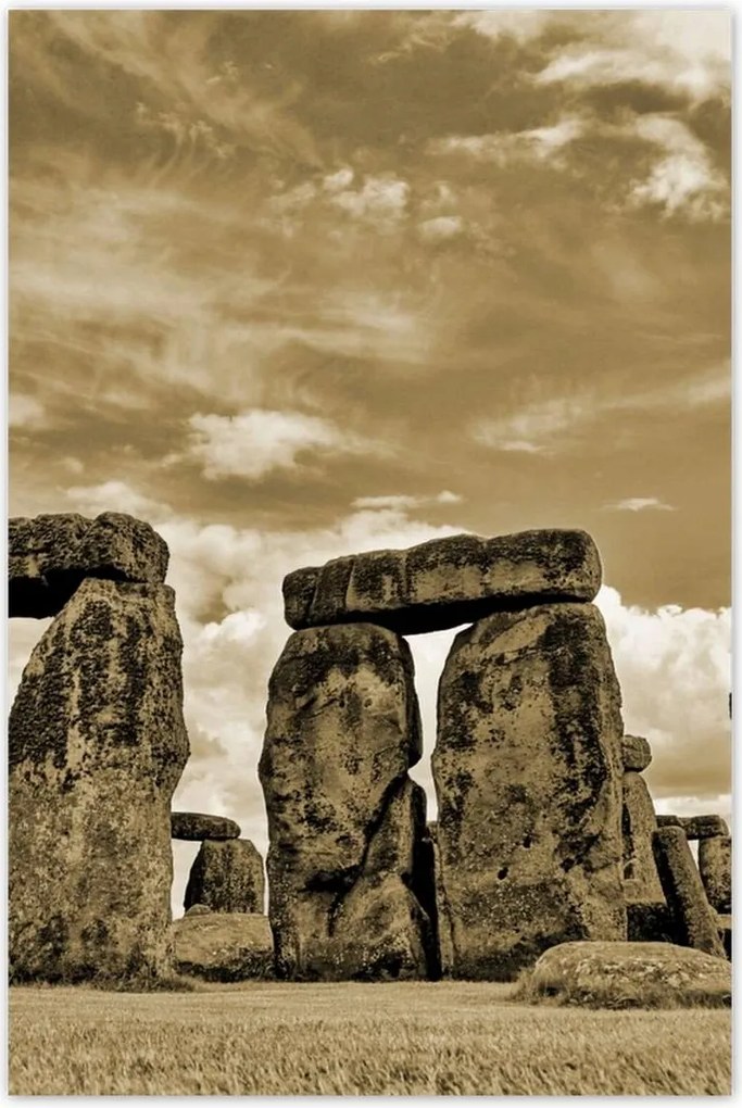 Poszterek 80x120 Stonehenge szépia