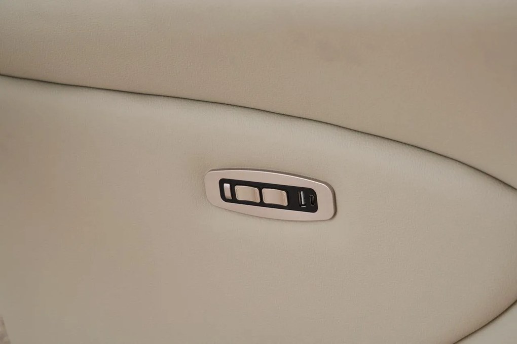 VASHOME Elektromos relaxációs fotel állítható háttámlávalés lábzsámollyal, USB töltővel, Bézs