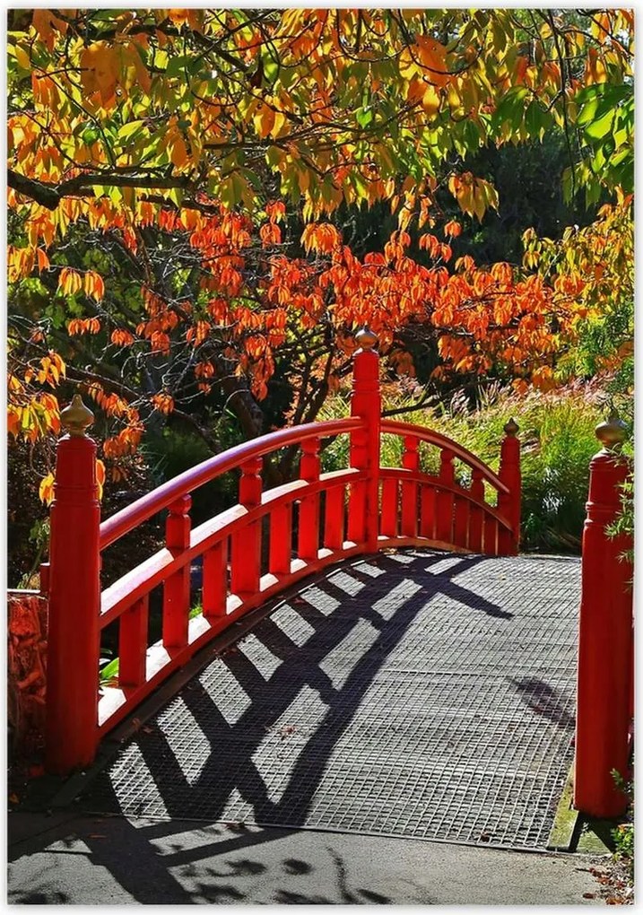 Poszterek 70x100 Vörös japán híd