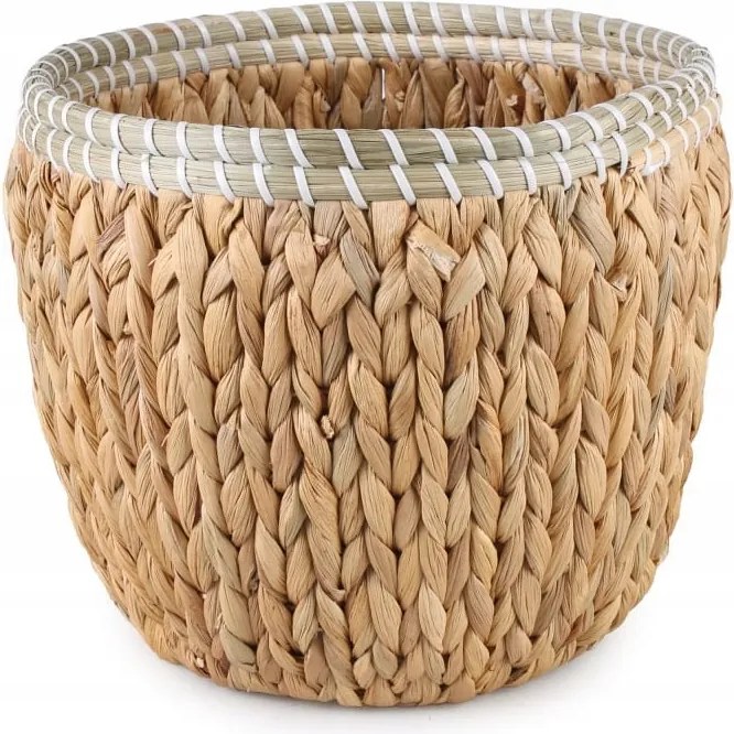 Boho Kerek Vízi Jácint Kosár 26x26x22 cm