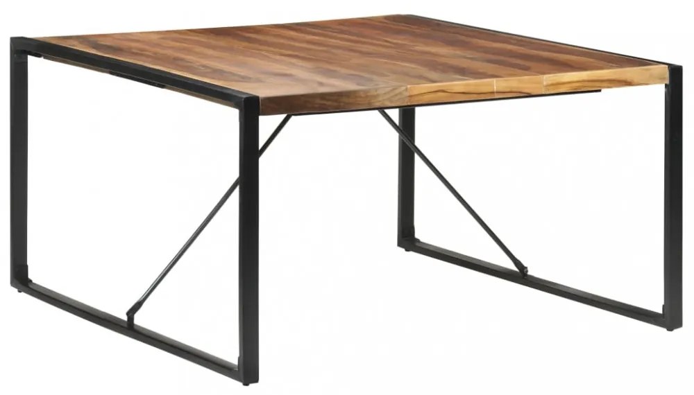 Paliszander felületű tömör fa étkezőasztal 140 x 140 x 75 cm