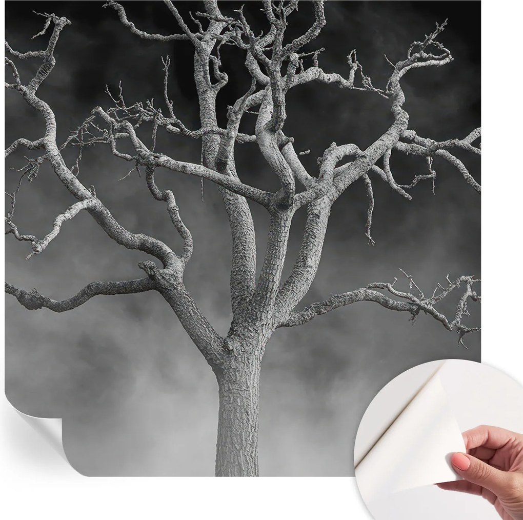 Modern öntapadós fotótapéta Mosható Ködös fa 250x250 cm