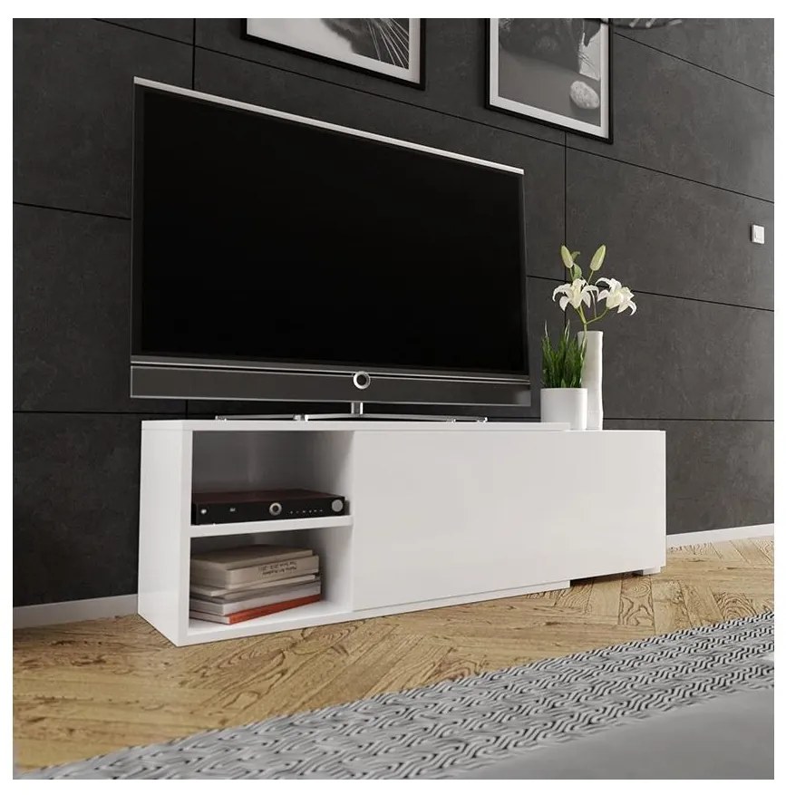 MIRJAN 24 TV asztal CLIF 40x180 cm fehér MJ0027