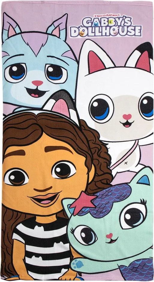 Gabi babaháza Meow fürdőlepedő, strand törölköző 70x140cm (Fast Dry)