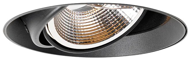 Modern süllyesztett spotlámpa fekete GU10 AR111 kerek keret nélküli - Oneon