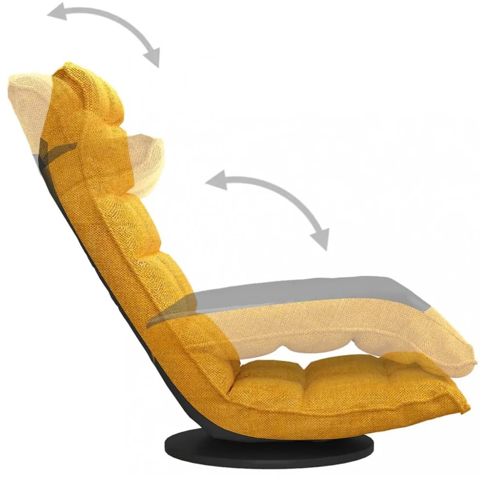 mustársárga szövet forgó matracszék