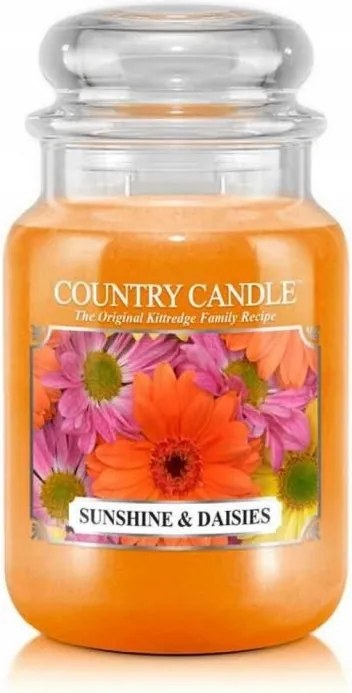 Sunshine &amp; Daisies Country Candle nagy illatgyertya két kanóccal