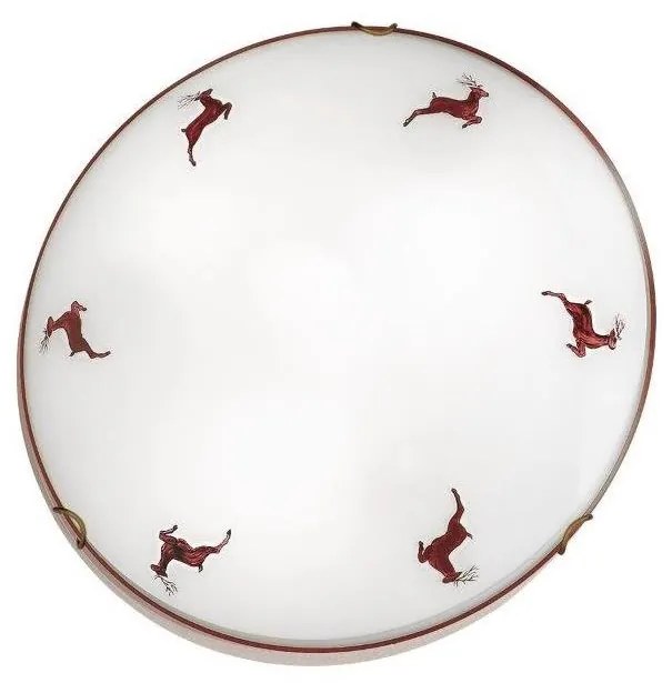 Kolarz 731.12.4.103-Mennyezeti lámpa NONNA 2xE27/60W/230V pr.40cm szarvas piros