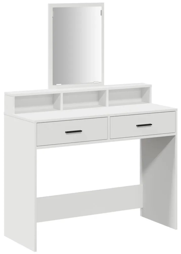 Sminkasztal Fiókokkal Fehér 100x41x140 cm