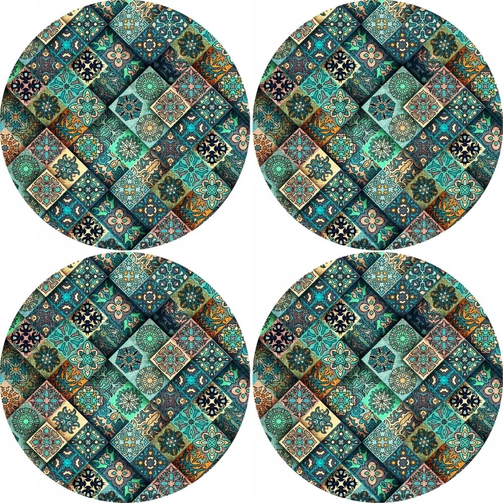 4 db-os filc alátét szett asztalra, padra 4D nyomott mintával Eszter