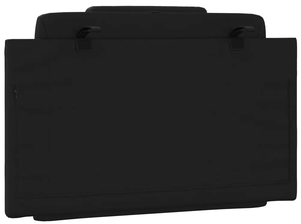 fekete műbőr fejtámla párna Viana 90 cm