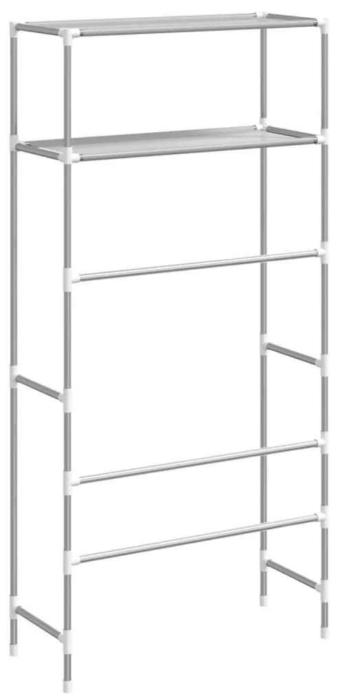 2 szintes szürke vas mosógép feletti tárolóállvány 69x28x143 cm