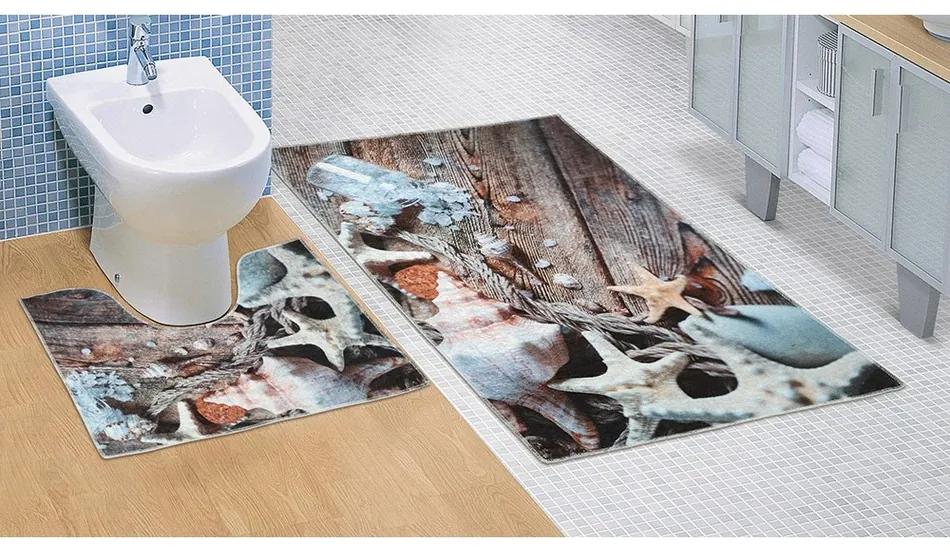 Tengeri állatok 3D fürdőszobaszőnyeg, 60 x 100 + 60 x 50 cm
