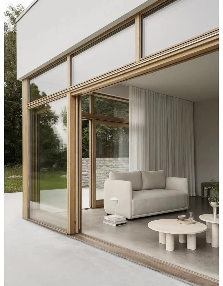 Bézs kő kerek dohányzóasztal ø 75 cm Volos – Blomus