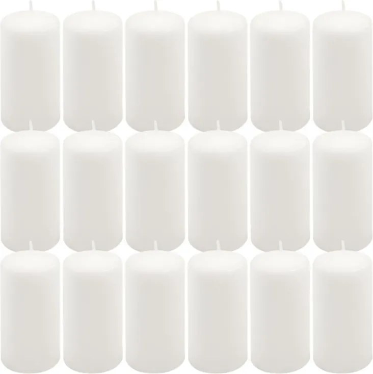Gyertya készlet 11,5 cm Ø 6 cm 18 db fehér