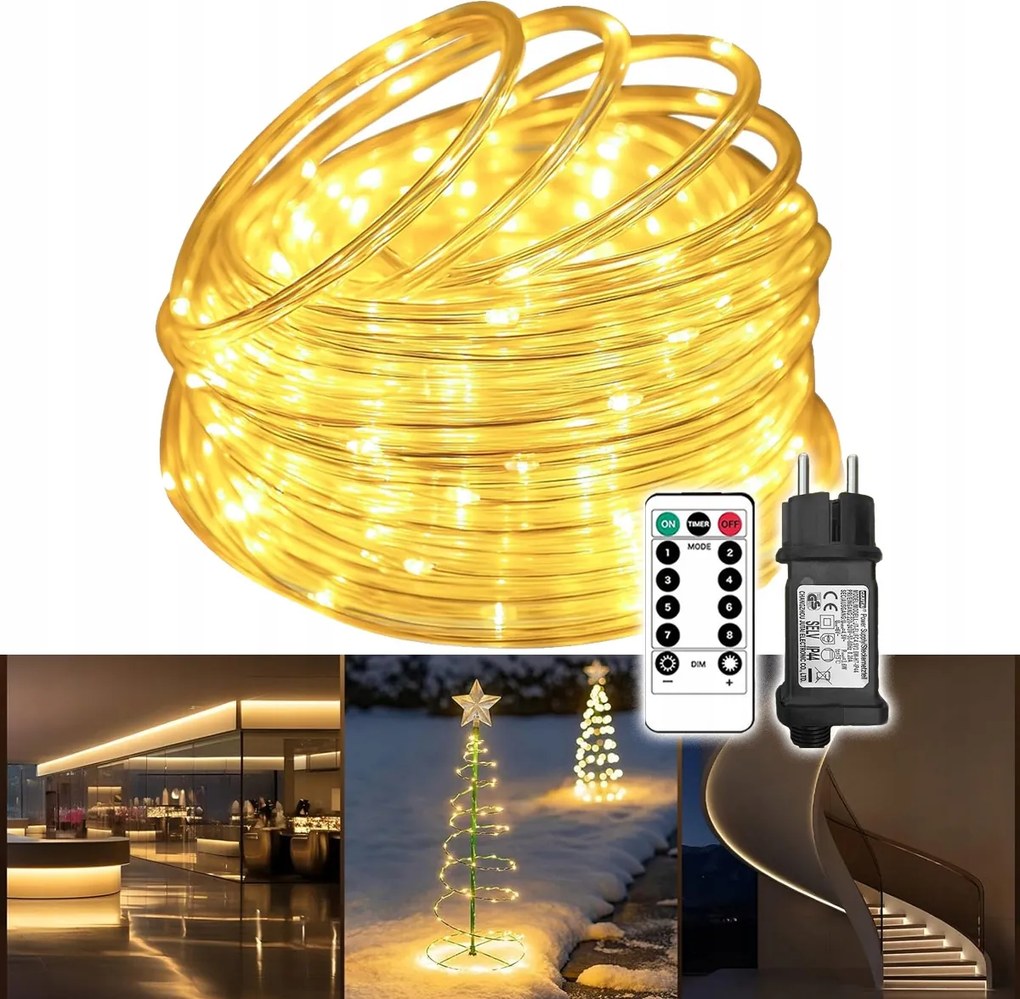 30M-ES Drót Lámpa Fény 300 Led Fehér Meleg Karácsonyfadísz