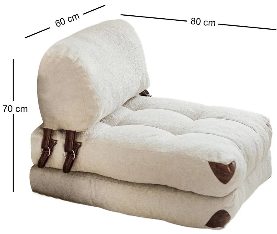 Összecsukható szék Teddy Cream