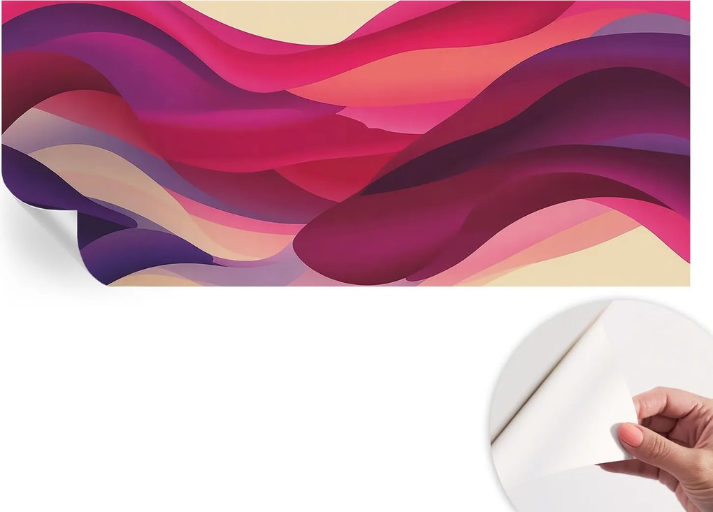 Dekoratív öntapadós fotótapéta Hálószobába Folyékony hullámok 250x104 cm