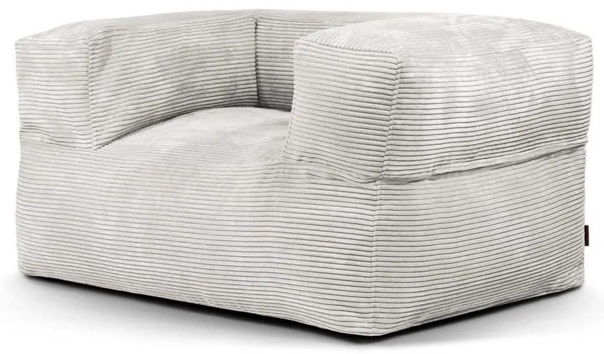 Krémszínű kordbársony babzsákfotel MooG – SLOWDOWN