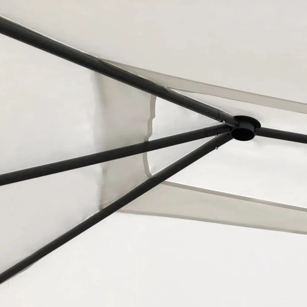 krémszínű pavilon oszlop takarókkal 2,98x5,3x2,59 m 160 g/m²
