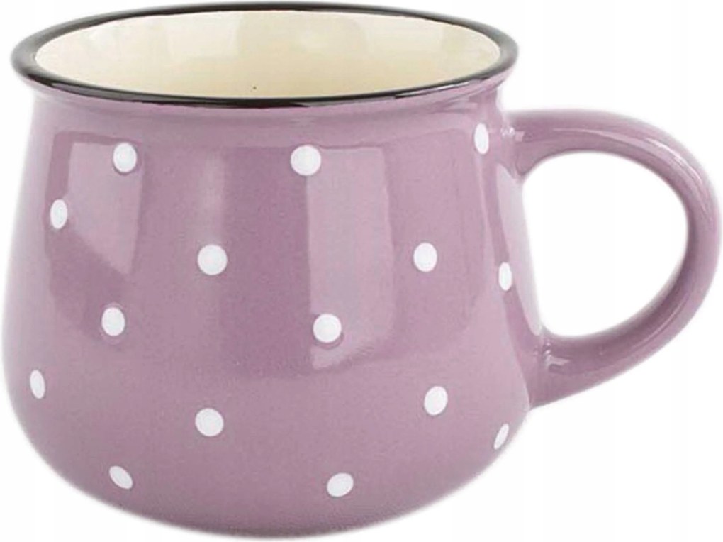 Kerámia pöttyös bögre 770 ml Lila Ajándék
