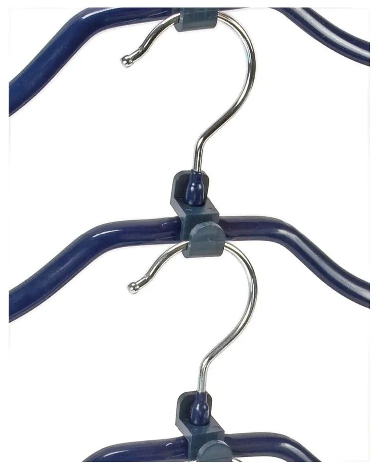 Hanger Slim kék csúszásmentes egymásba akasztható vállfa, 4 db - Wenko
