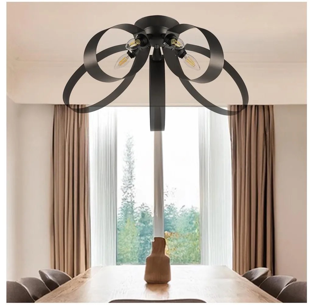 ONLI - Mennyezeti lámpa SERENA 5xE14/6W/230V fekete