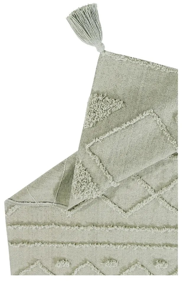 Világoszöld mosható kézi szövésű pamut szőnyeg 170x240 cm Tribu Olive – Lorena Canals