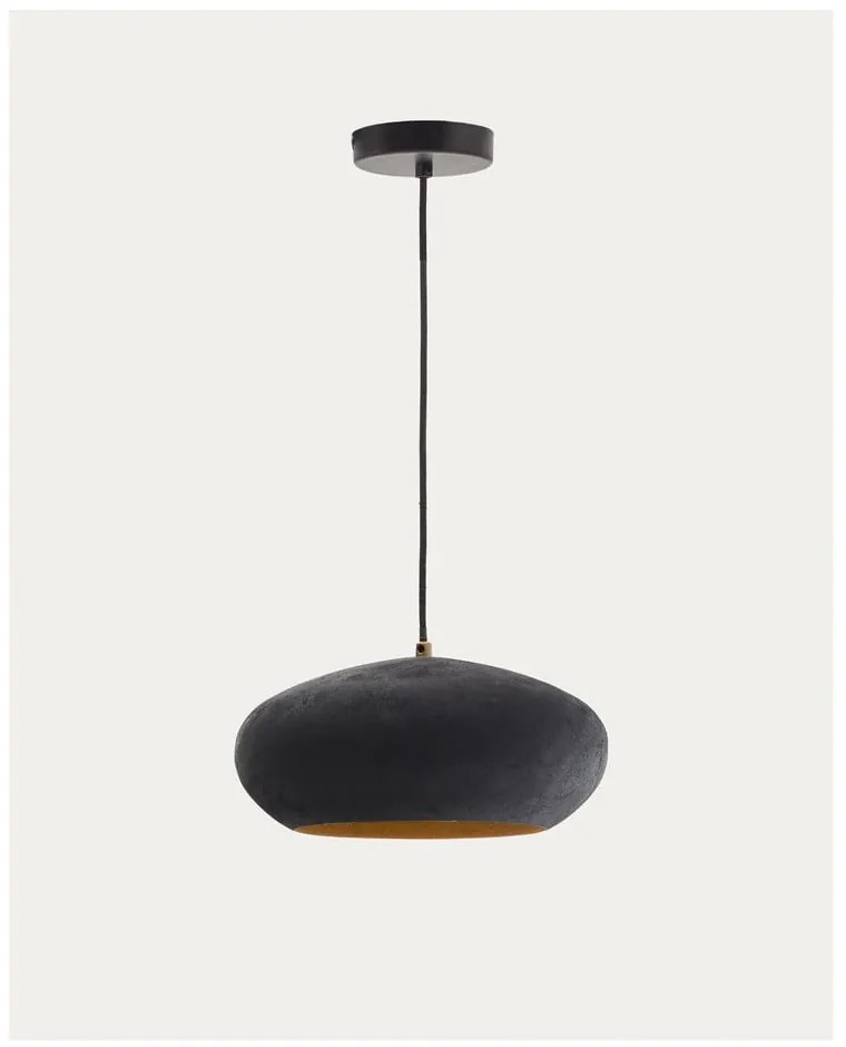 Fekete függőlámpa fém búrával ø 30 cm Inda – Kave Home