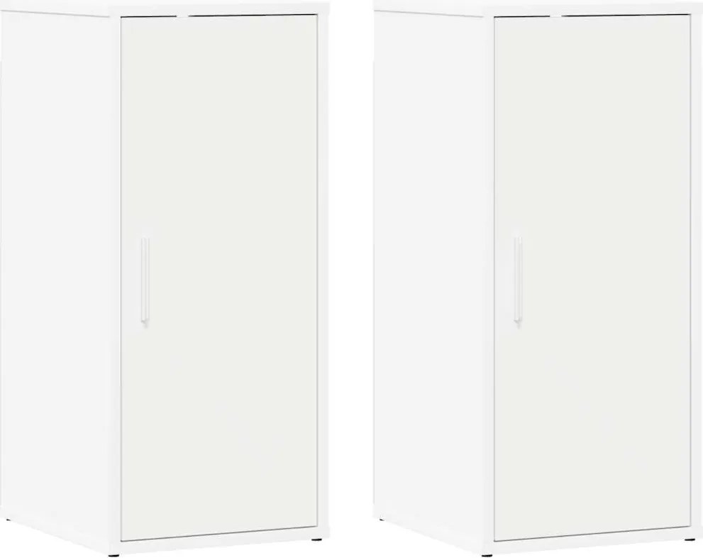 vidaXL 2 db fehér forgácslap cipősszekrény 32 x 35 x 70 cm