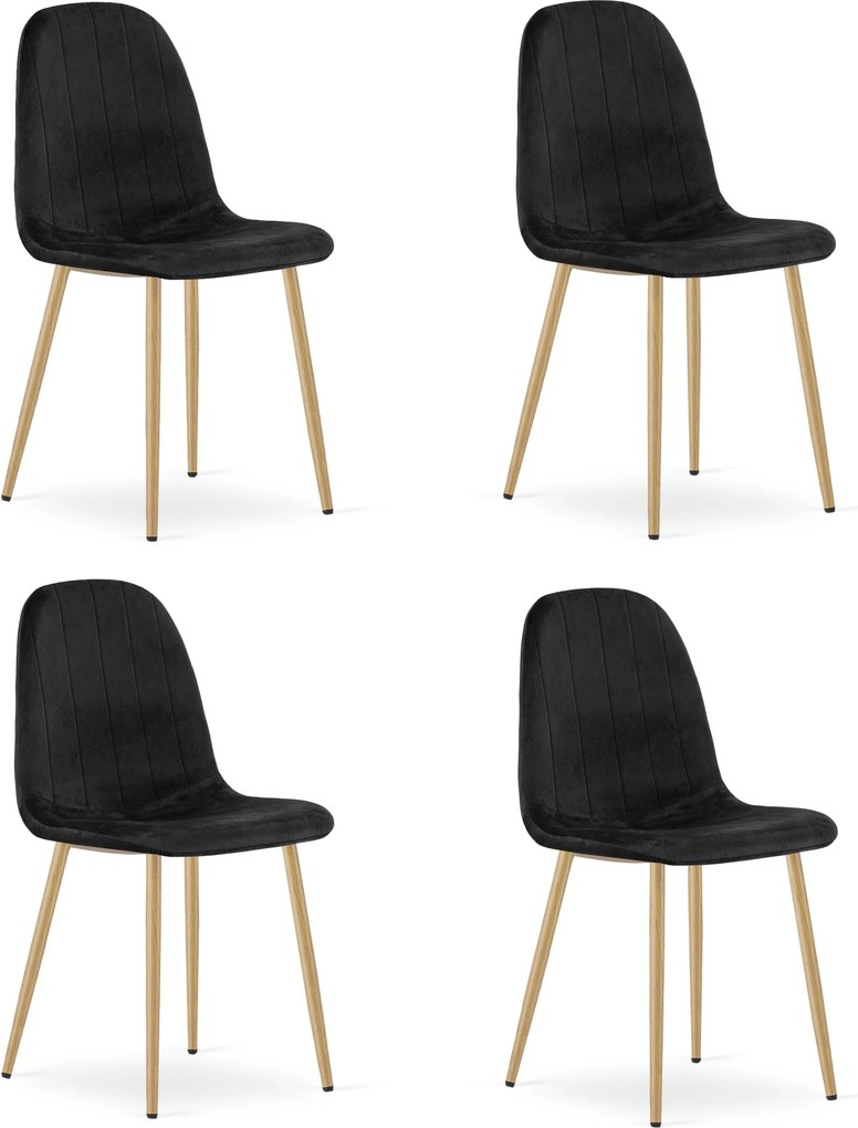 Étkezőszék PADVA VELVET, fekete