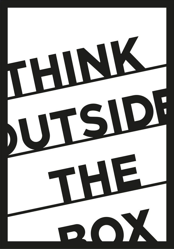 Think fém fali dekoráció, 35×50 cm