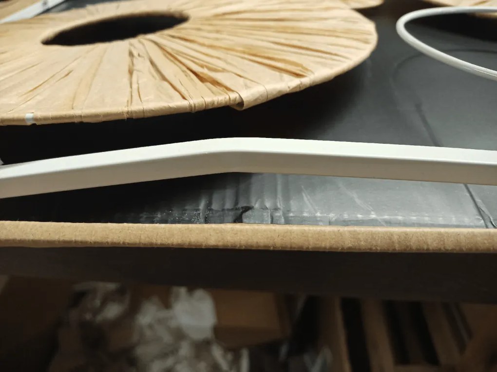 AKCIÓ Fali dekoráció CIRCLES fémből 48x68 cm, fehér / bézs II. minőség