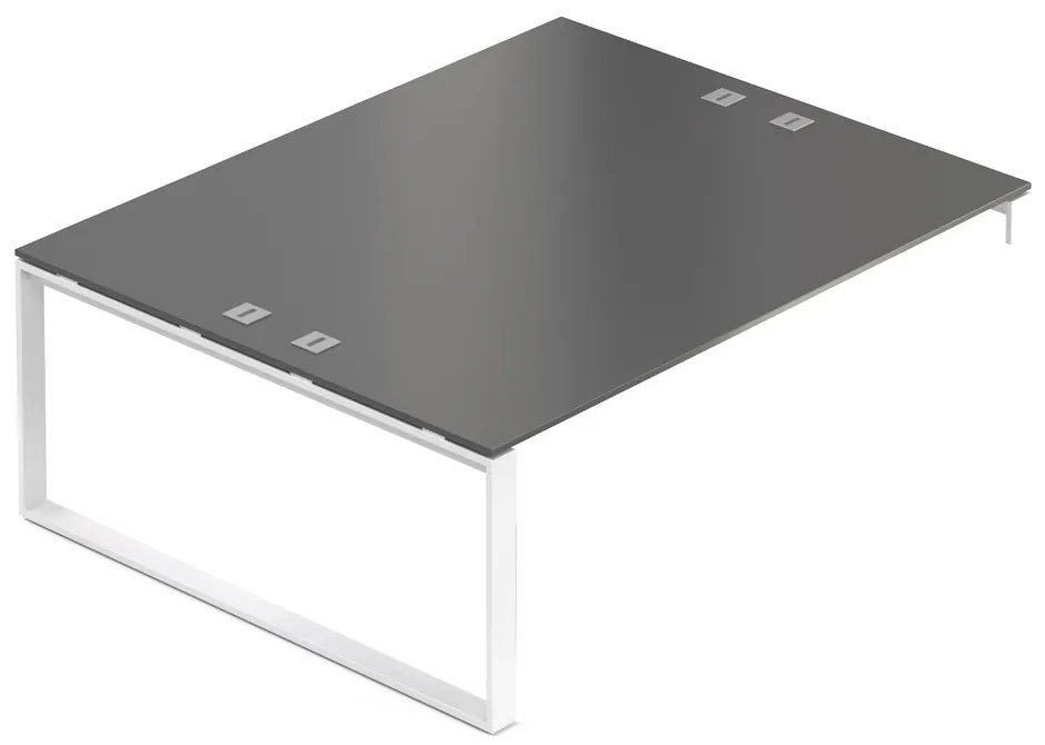 Creator munkaállomás 200 x 160 cm, fehér alap, 1 láb, antracit