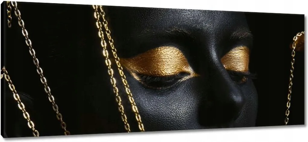 Vászonkép 100x40 Arannyal bevont fej