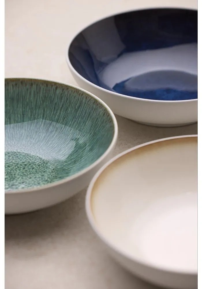 Fehér-zöld kőedény tálka 900 ml Gastro White/Green – Bitz