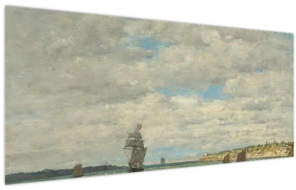 Kép - Eugène Boudin, Coast of Brittany, reprodukciók (120x50 cm)