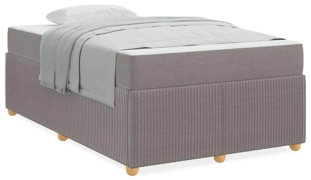 Ágykeret matraccal matracmal Tópszínű 120 x 190 cm szövet