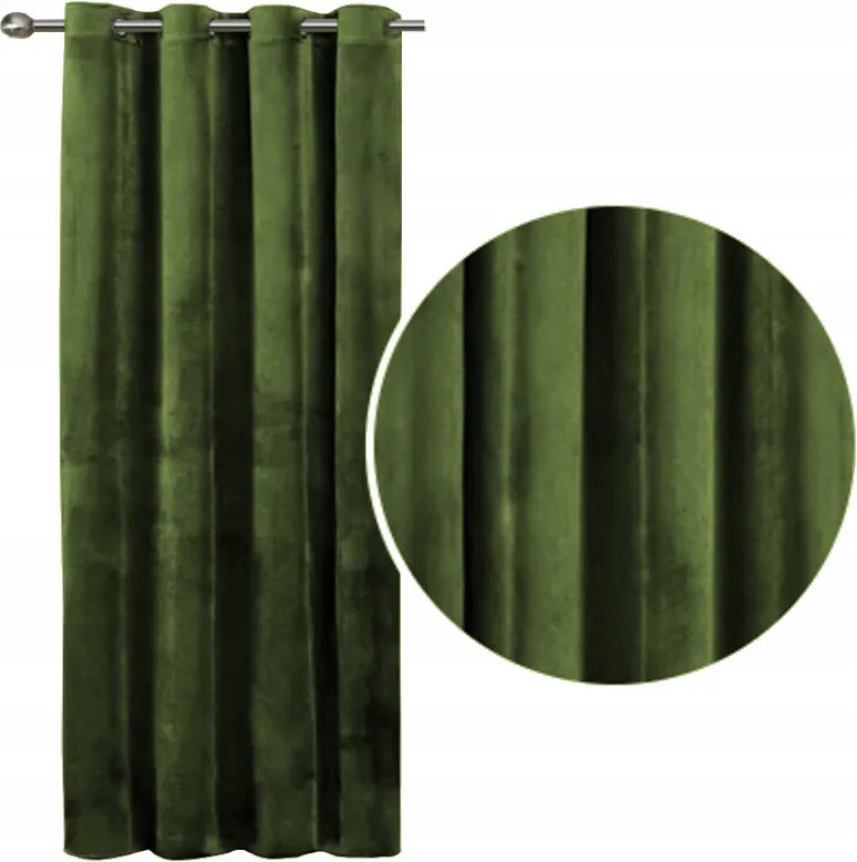 Velúr függöny Imperial 140x250 magas velúr függöny olíva khaki